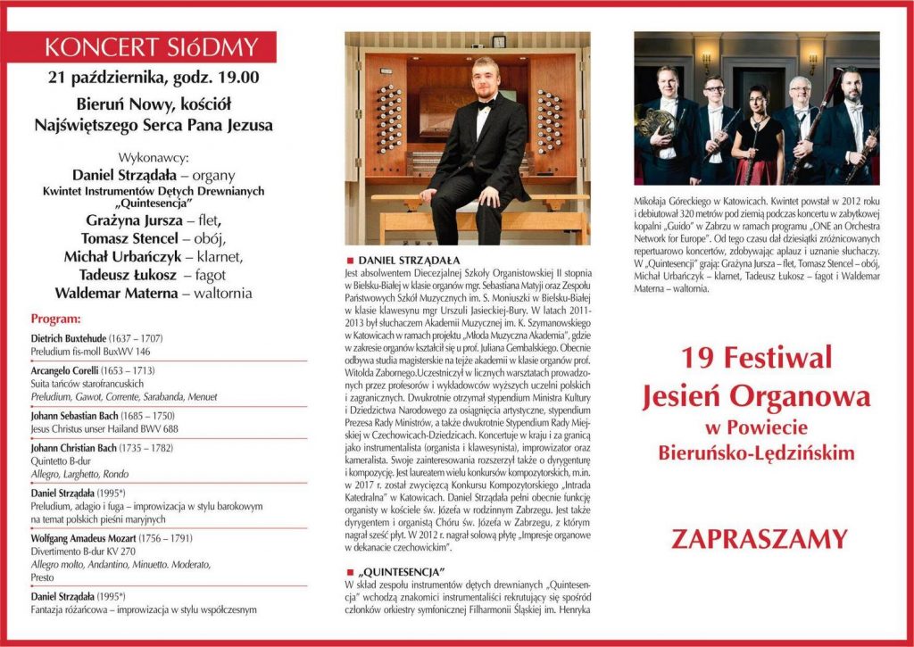 19 Festiwal Jesień Organowa: Koncert siódmy